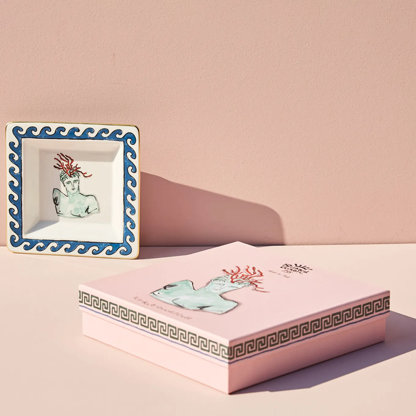 Il Viaggio di Nettuno White Square Vide Poche by Luke Edward Hall