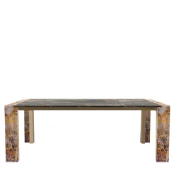 Ilan Sahara Brown Marble Dining Table by Paolo Ciacci
