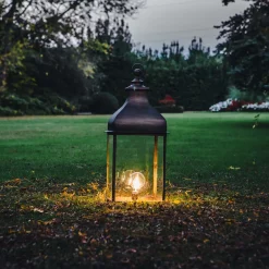 Ilaria Square Burnished Brass Lantern