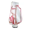 Imperiale Pink & White Leather Golf Bag