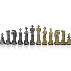 Impero Romano Metal Chess Set in Brown