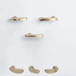 Inca Set of 4 Brass Door Knobs #1 by Nicole Valenti