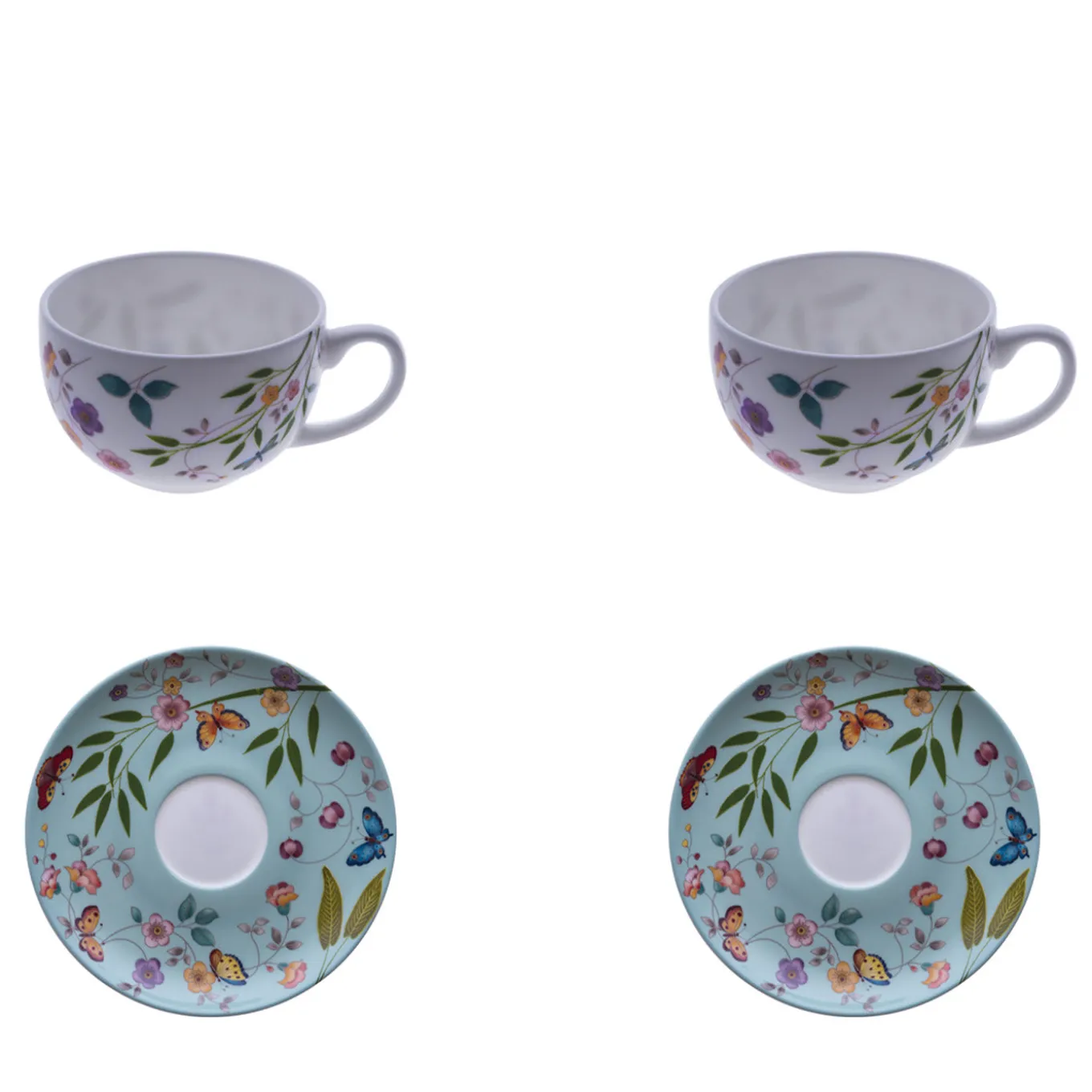 Incanto Di Primavera Set of 2 Espresso Cups with Saucers