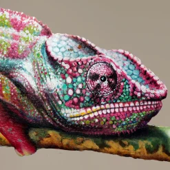 Incontro Cangiante Oil Painting on Mirror By Giuseppe Caiafa