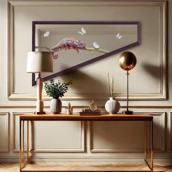 Incontro Cangiante Oil Painting on Mirror By Giuseppe Caiafa