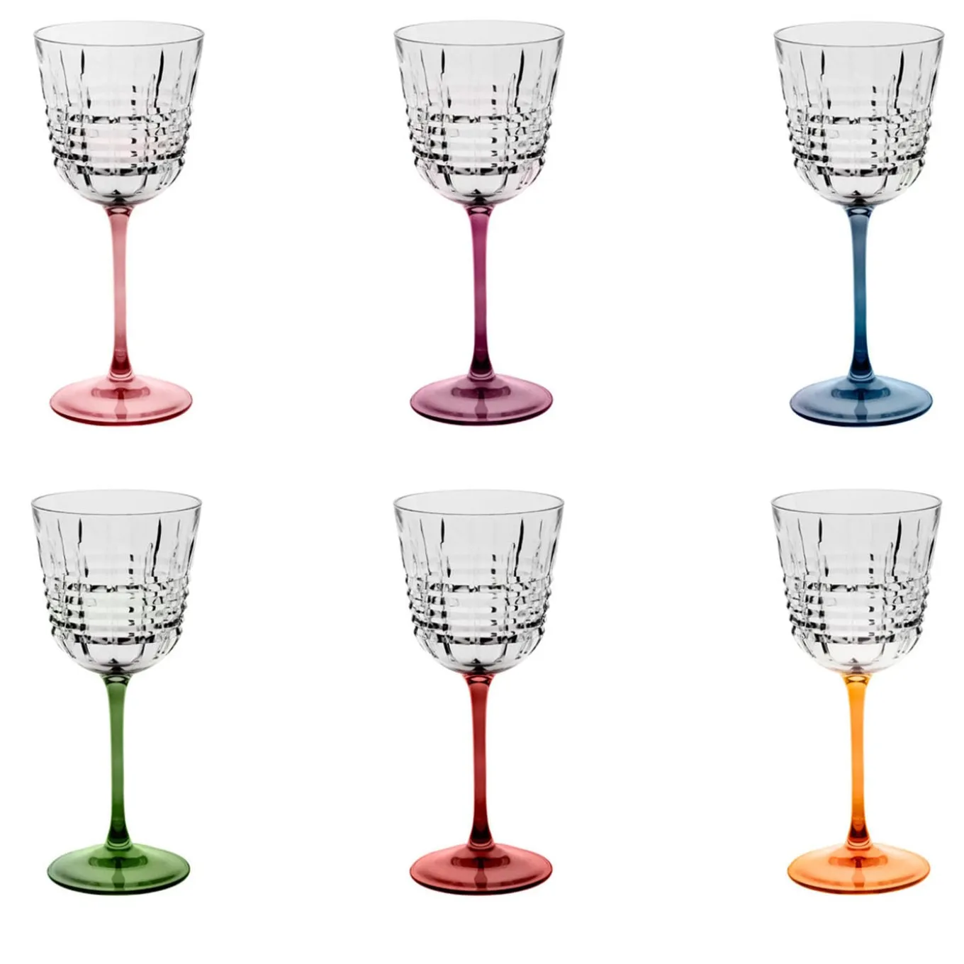 Incontro Set of 6 Water Stem Glasses
