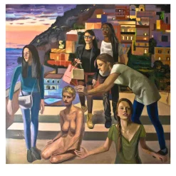 Incoronazione di Positano Oil on Linen Painting