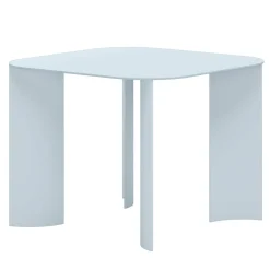 India Small Square Light Blue Metal Outdoor Dining Table