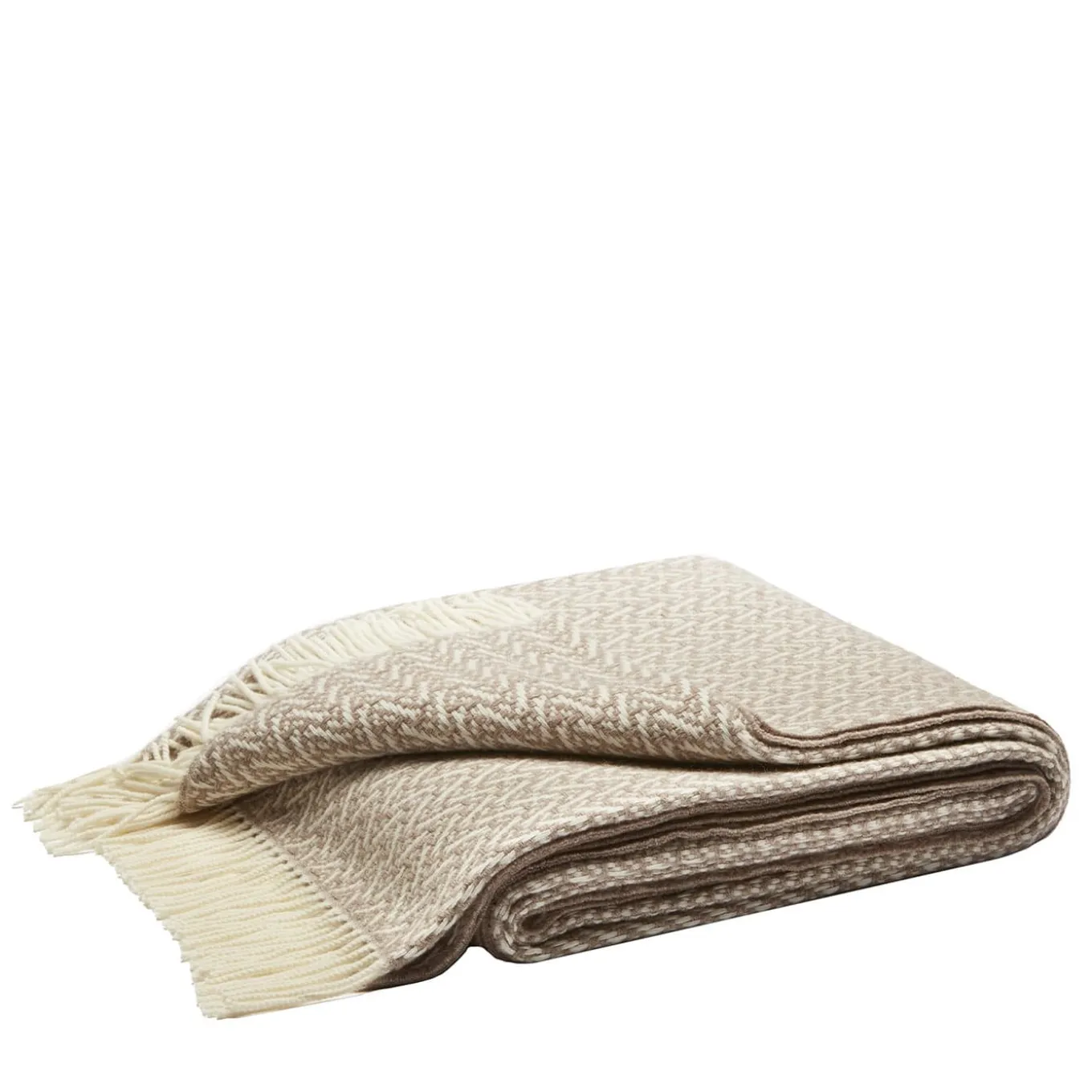 Indianina Beige 100% Cashmere Blanket