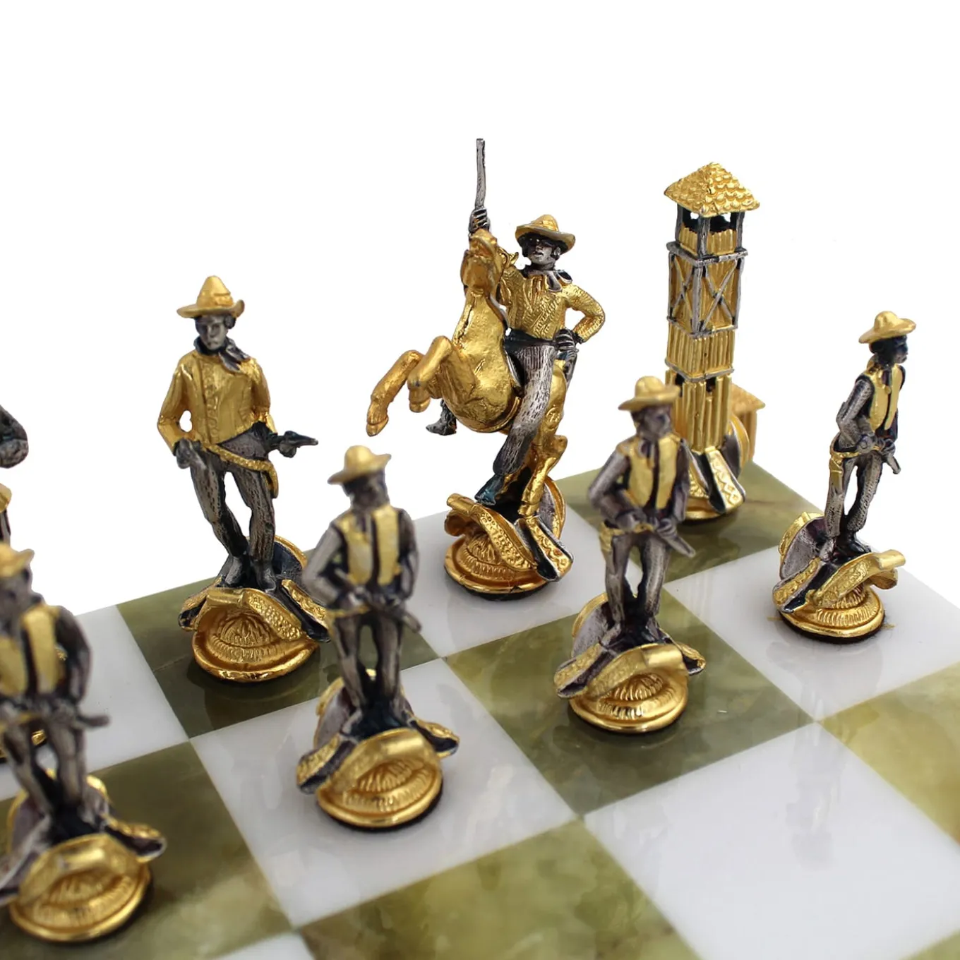 Indians Vs Cowboys Chess Set