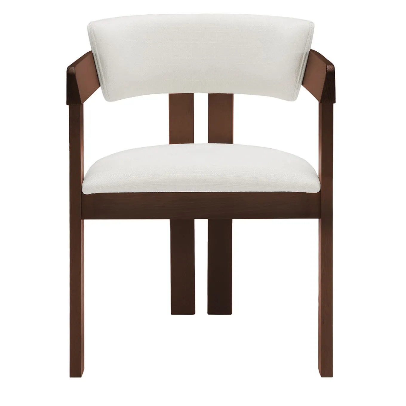 Ines White Chair in Tobacco-Stained Ash Wood