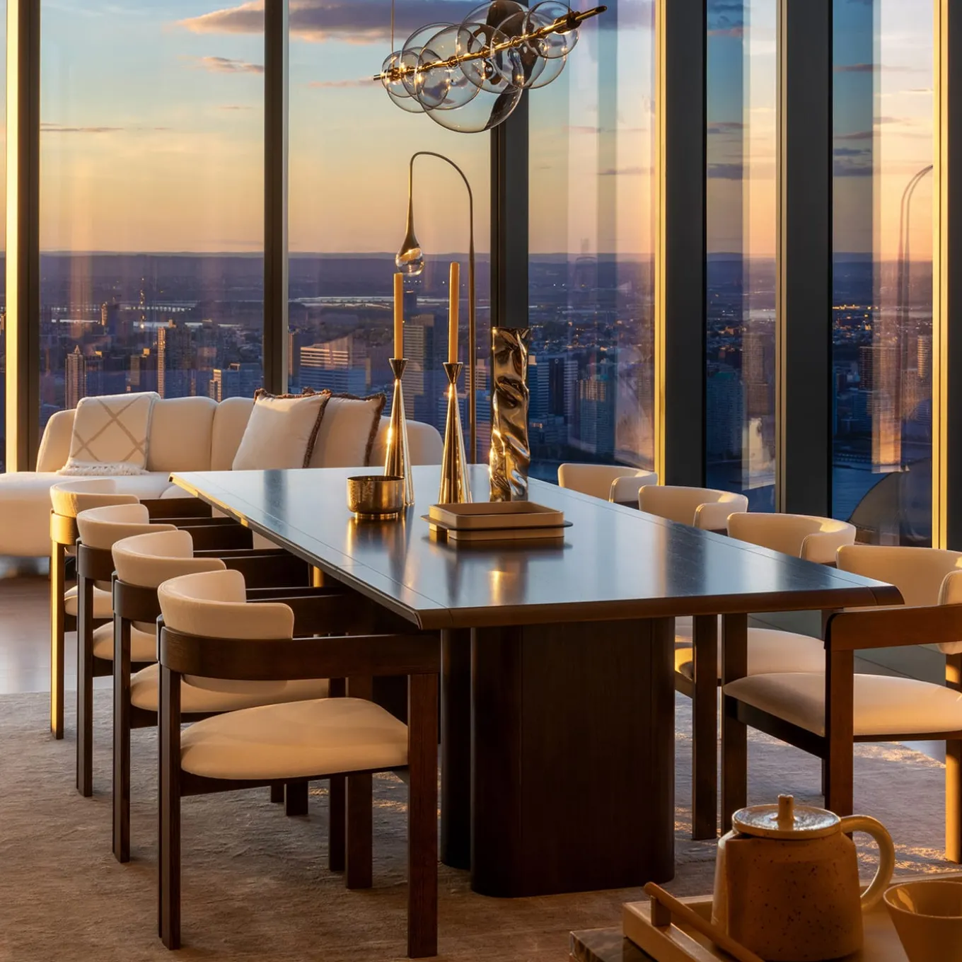 Ines White Chair in Tobacco-Stained Ash Wood