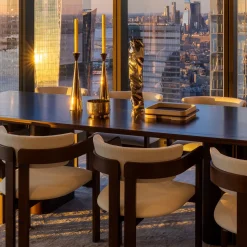 Ines White Chair in Tobacco-Stained Ash Wood