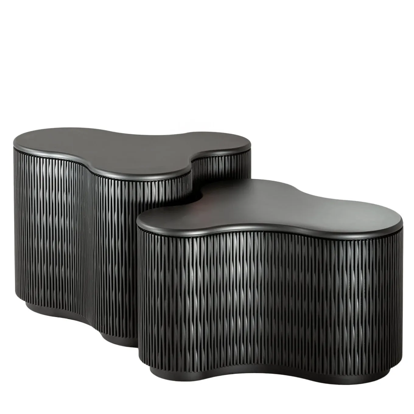 Infinity Anthracite Black Wood Nesting Tables