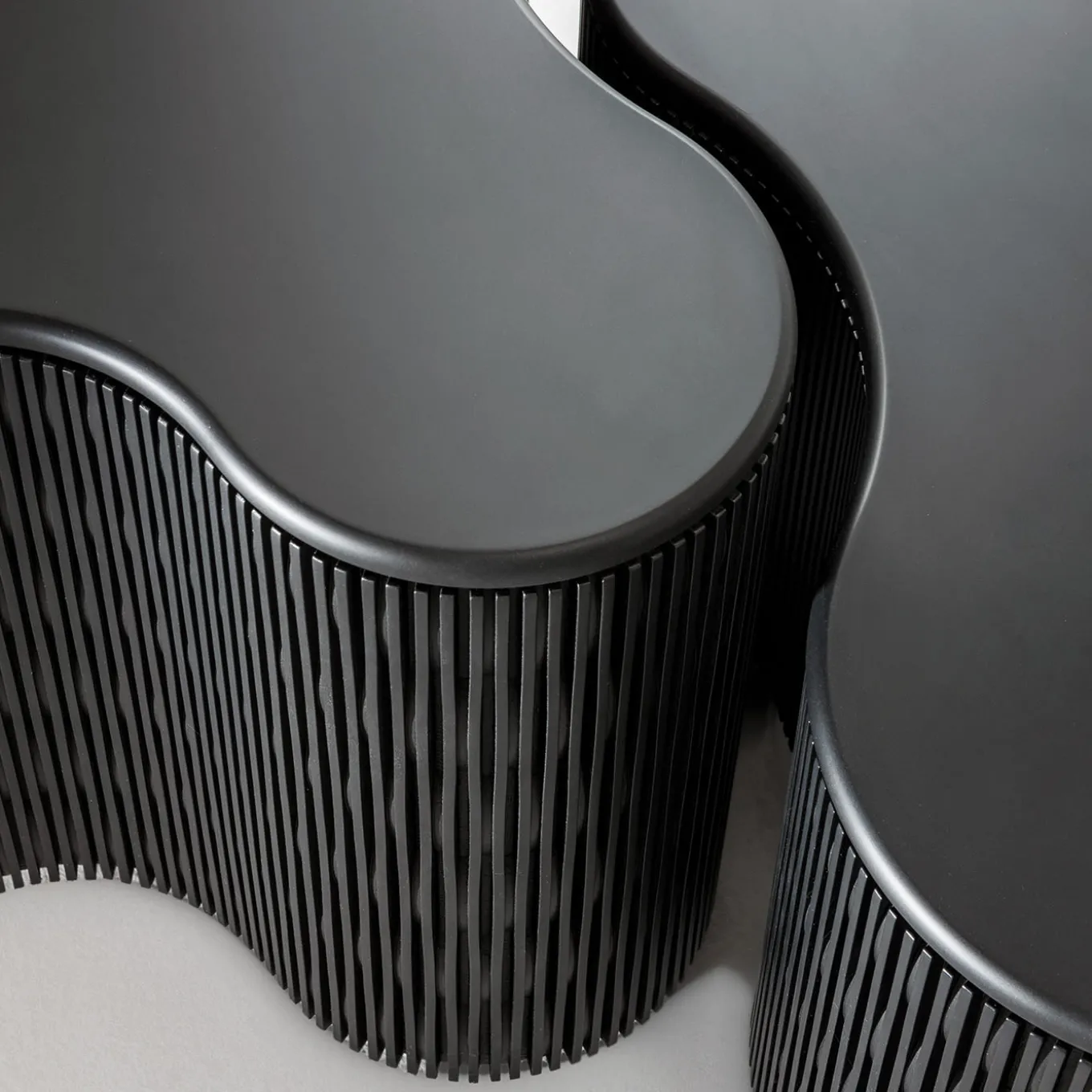 Infinity Anthracite Black Wood Nesting Tables