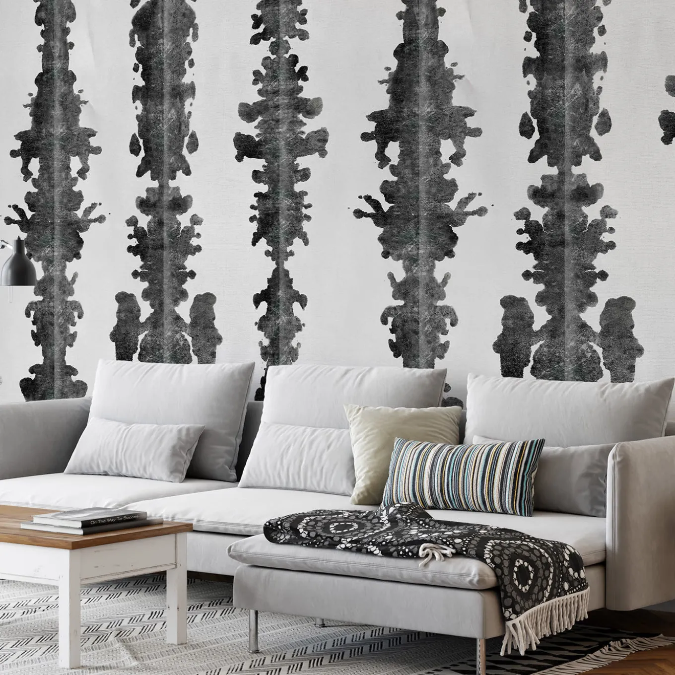 Ink Blots Shibori Wallpaper