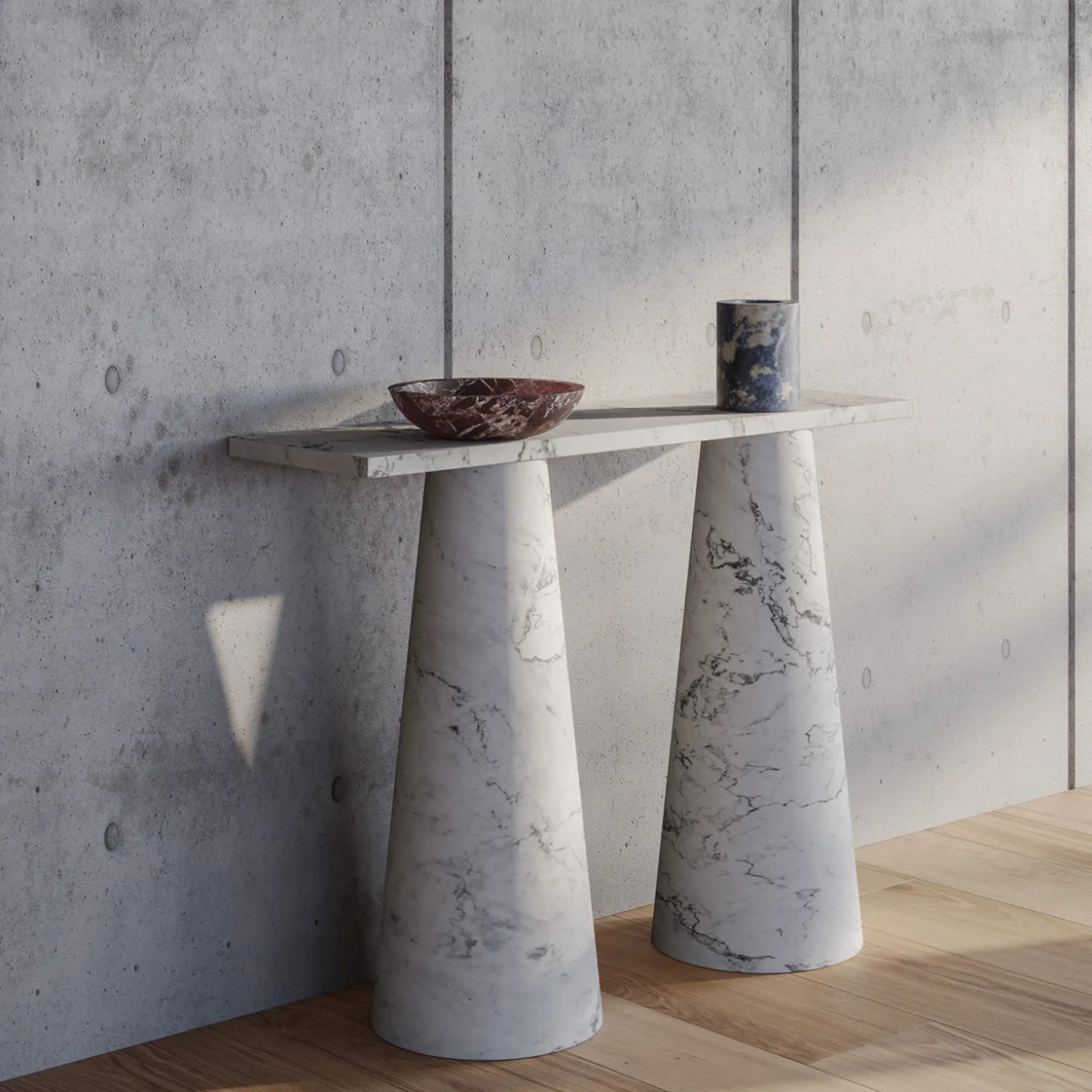 Inside Out Blue Sodalite Vase by Karen Chekerdjian