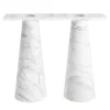Inside Out White Arabescato Console by Karen Chekerdjian