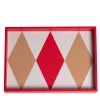 Intarsio Briolette Coffee and True Red Tray