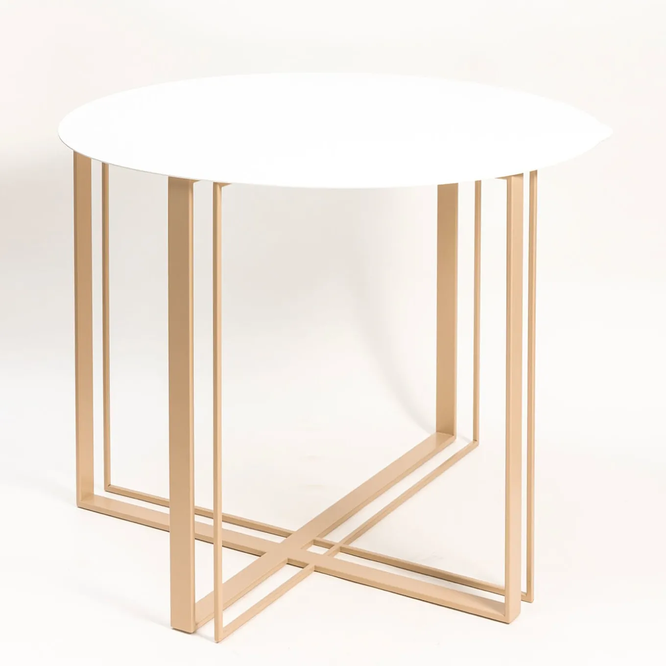 Intersection White & Champagne Bistro Table