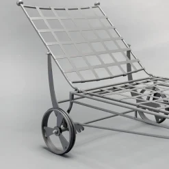 Intreccio Gray Steel Outdoor Chaise Lounge