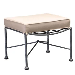 Intreccio Gray Steel Outdoor Ottoman