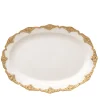 Irene Oval White & Gold Serving Plate