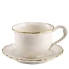 Irene Set of 2 White & Gold Tea Cups
