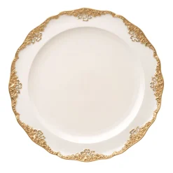 Irene White & Gold Serving Plate