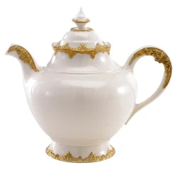 Irene White & Gold Tea Pot