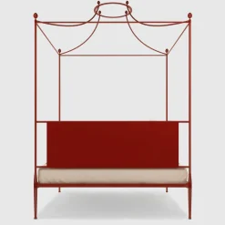 Irina Red Iron Canopy Double Bed