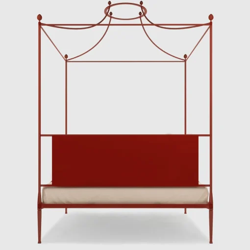Irina Red Iron Canopy Double Bed