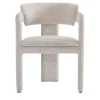 Iris White Fabric & Ash Frame Chair