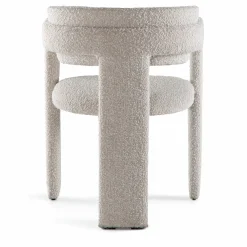 Iris White Fabric & Ash Frame Chair