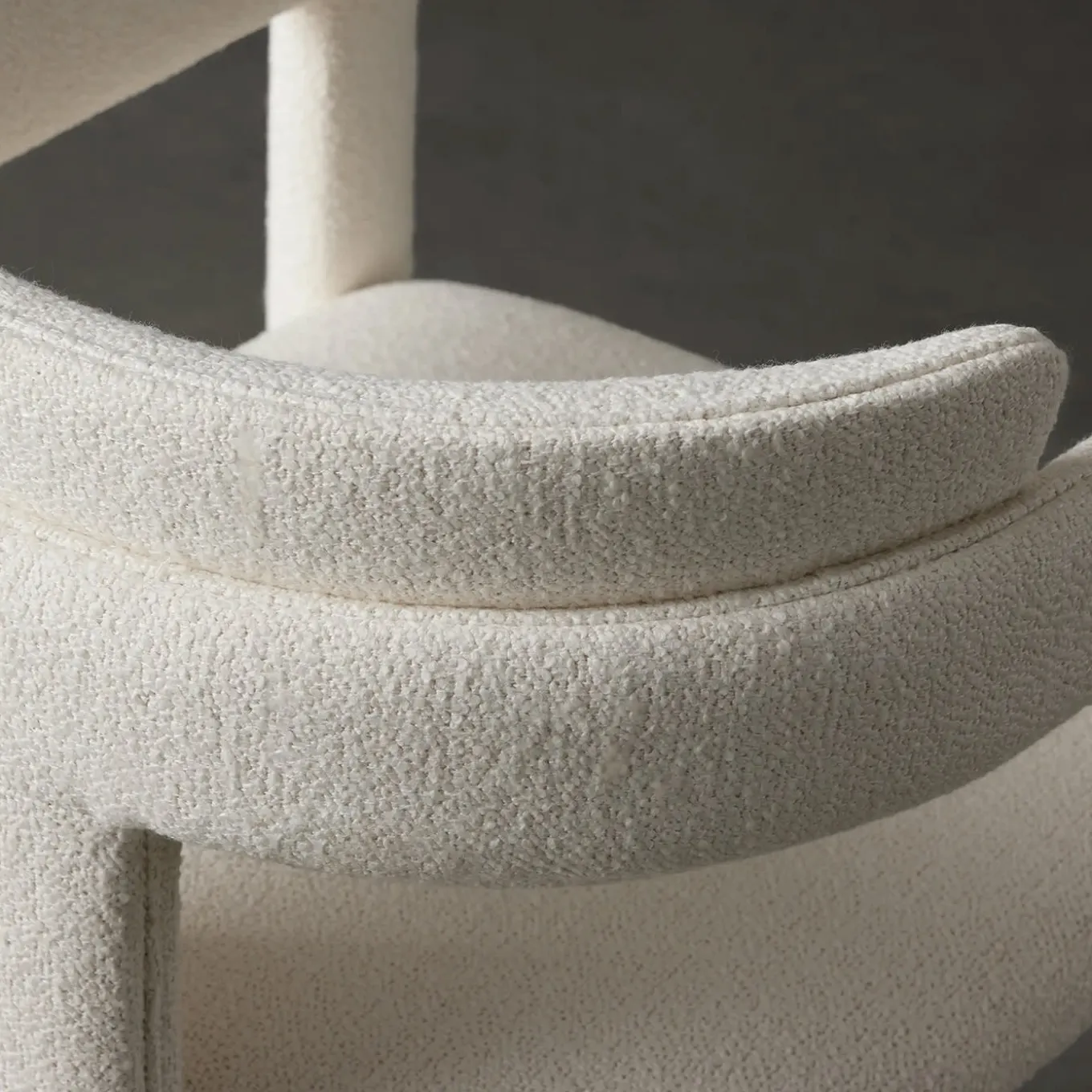 Iris White Fabric & Ash Frame Chair