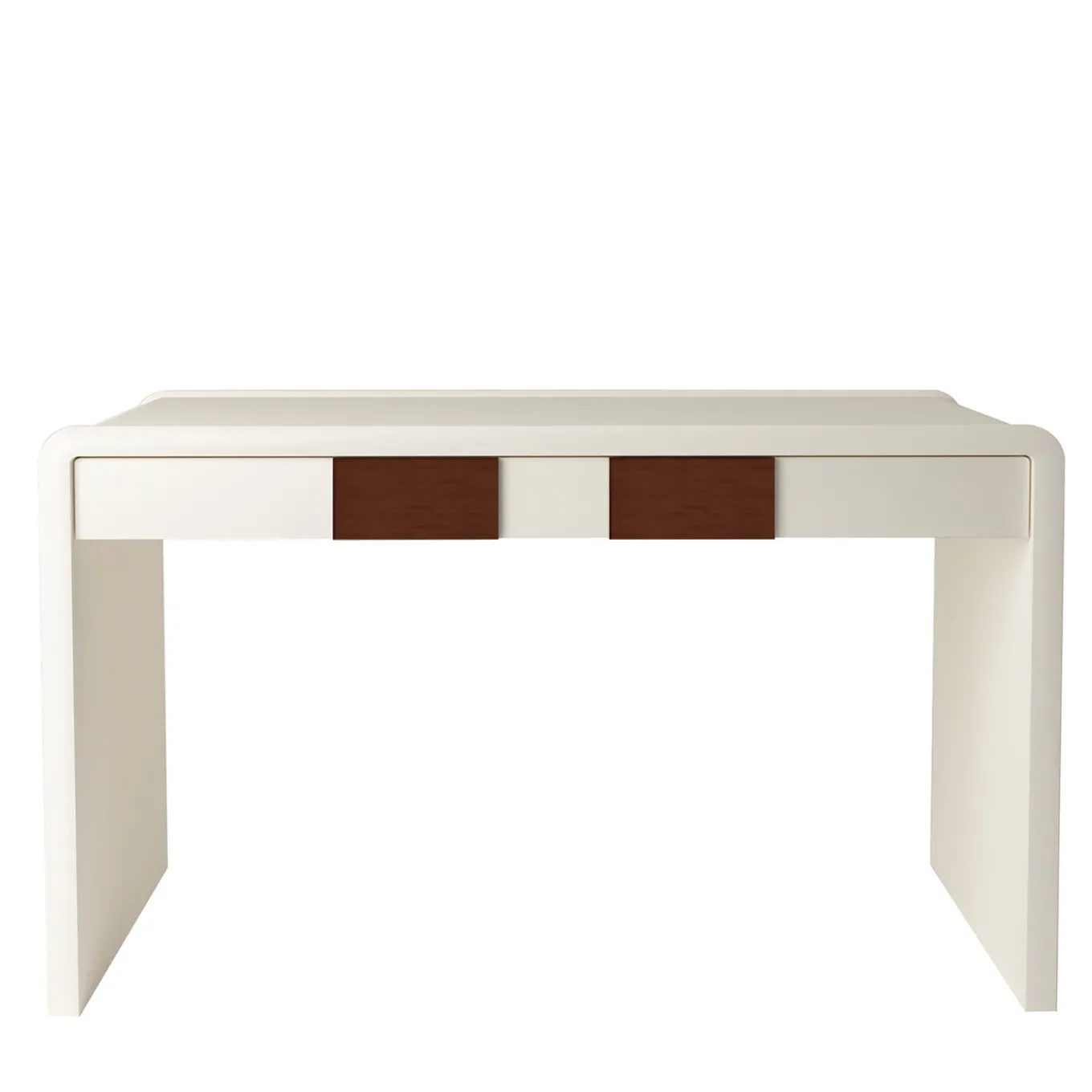 Irma Desk Ivory and Nut Brown