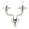 Isabel 2-Light Smoked Mouth-Blown Glass & Chromed Metal Sconce