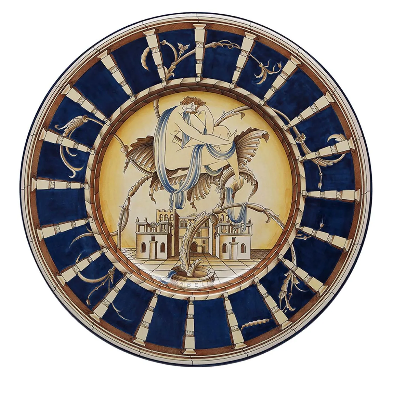 Isabella Blue Plate - Limited Edition by Gio Ponti