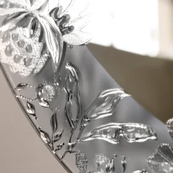 Isabelle Large Oval Silver Glass Wall Mirror