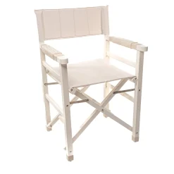 Ischia White Wooden Director's Chair
