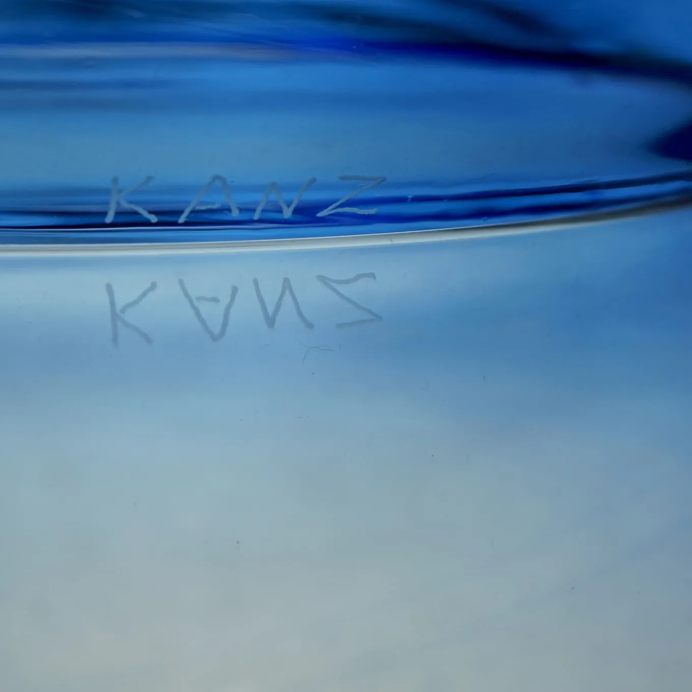 Isola blue Murano glass stool