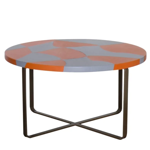 Isole Sur Round Polychrome Coffee Table by Nestor Perkal