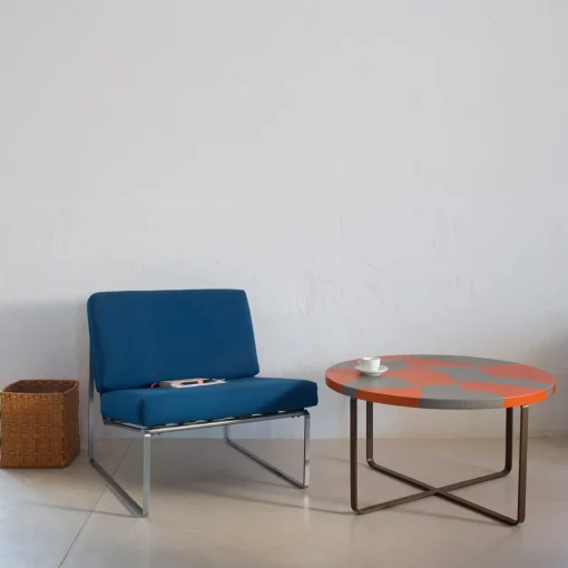 Isole Sur Round Polychrome Coffee Table by Nestor Perkal