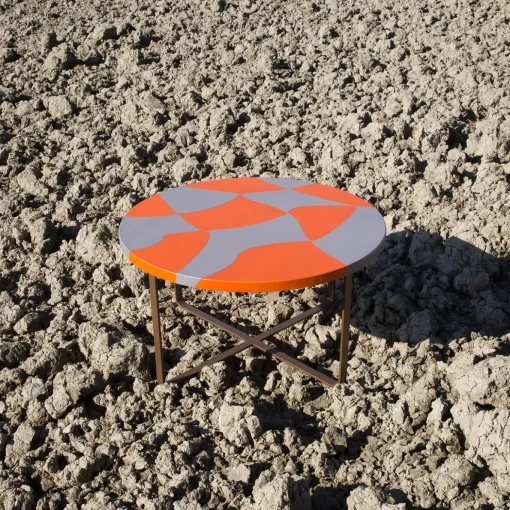 Isole Sur Round Polychrome Coffee Table by Nestor Perkal