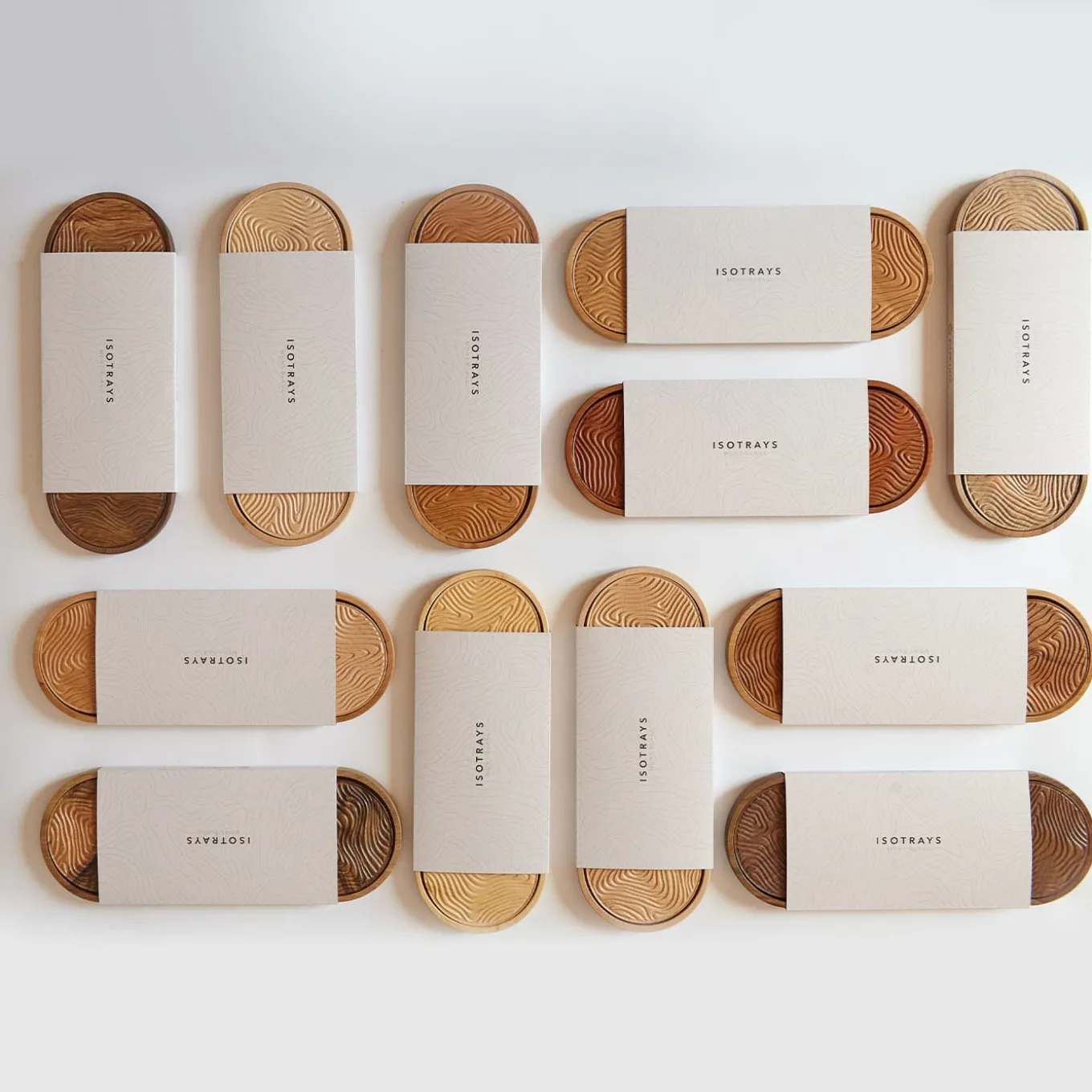 Isotrays Mont Blanc Topographic Set of 6 Maple Wood Coasters