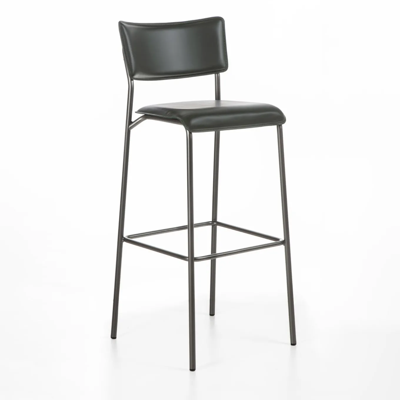 Isotta Leather Bar Stool