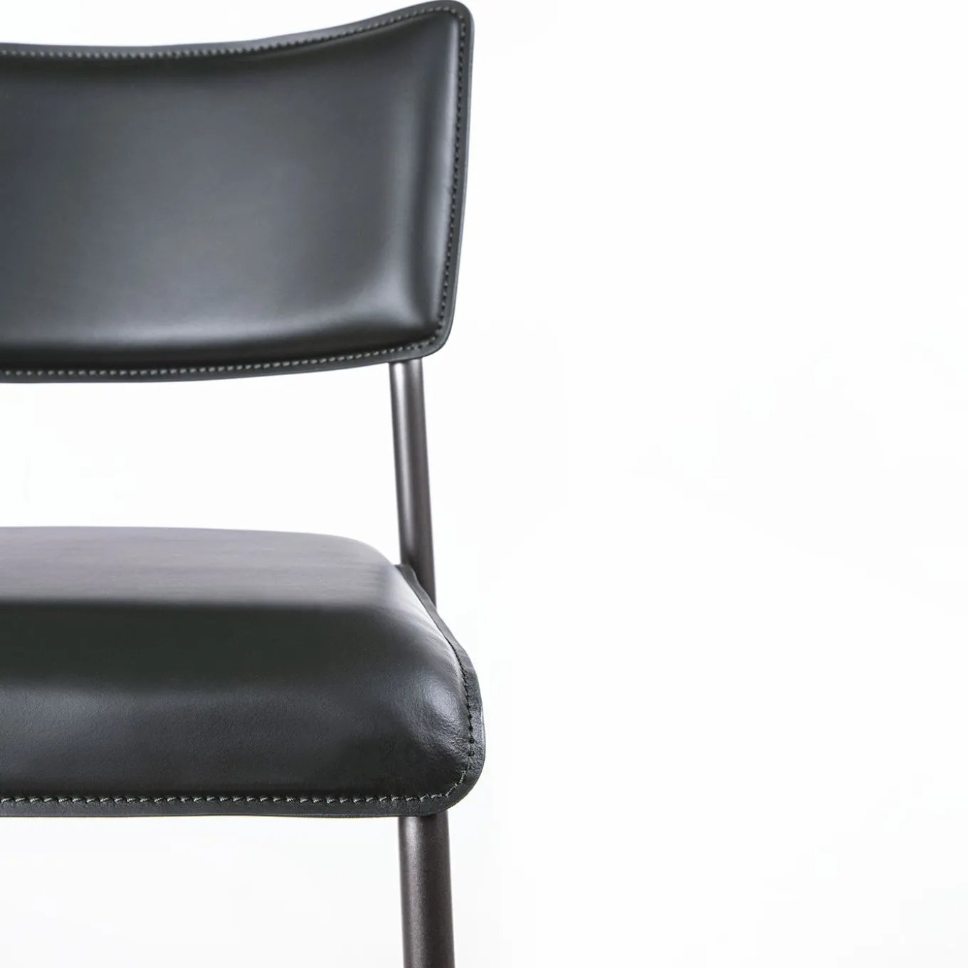 Isotta Leather Bar Stool