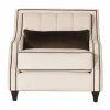 Istana off white velvet classic armchair