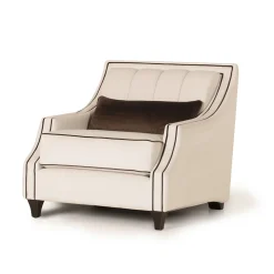 Istana off white velvet classic armchair