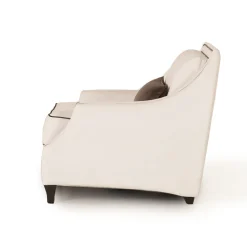 Istana off white velvet classic armchair